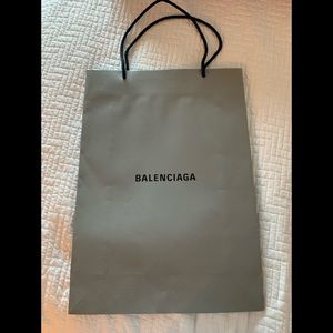 Balenciaga shopping bag.